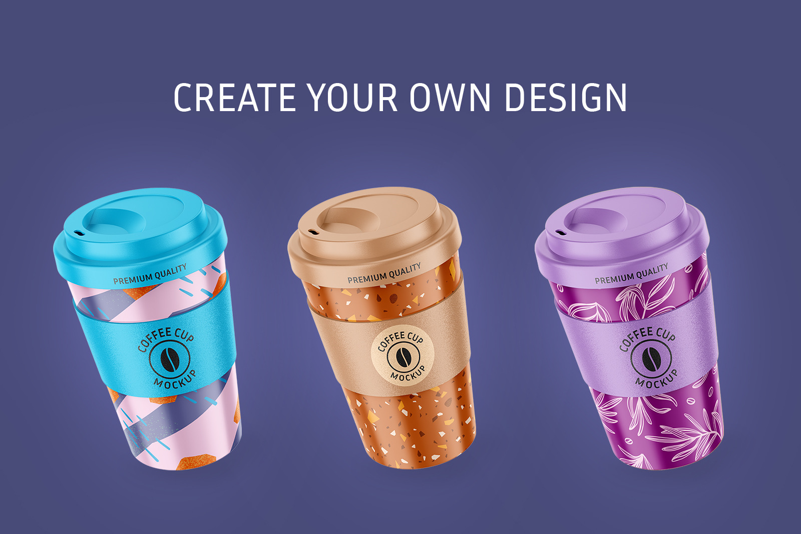 Reusable Coffee Cups Mockup Set