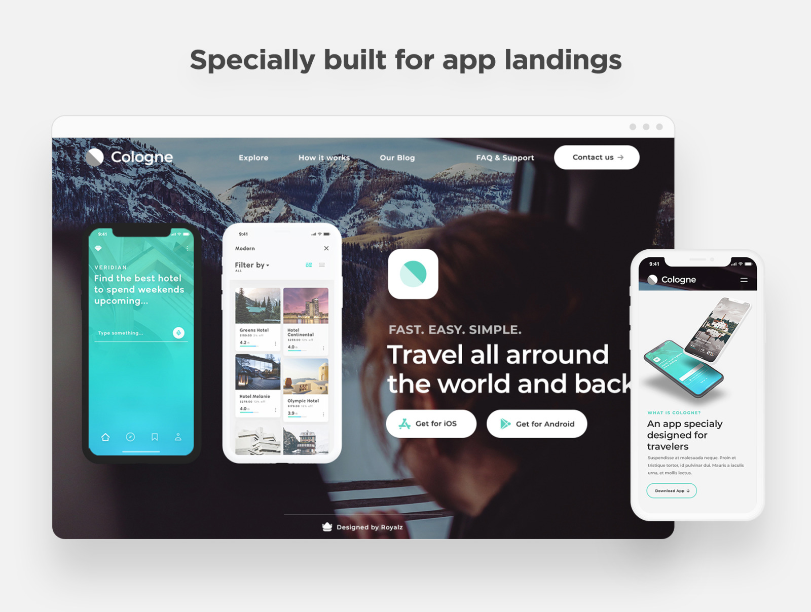 Cologne - App Landing Page