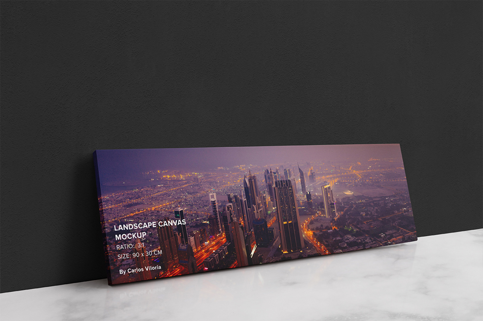 Landscape Canvas Ratio 3x1 Mockup 03