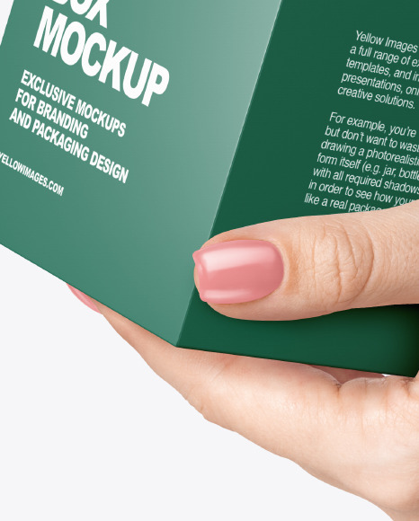 Box in a Hand Mockup