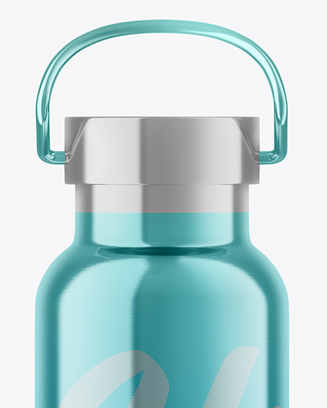 Metallic Thermo Bottle Mockup