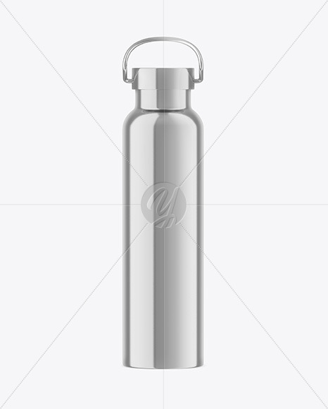 Metallic Thermo Bottle Mockup