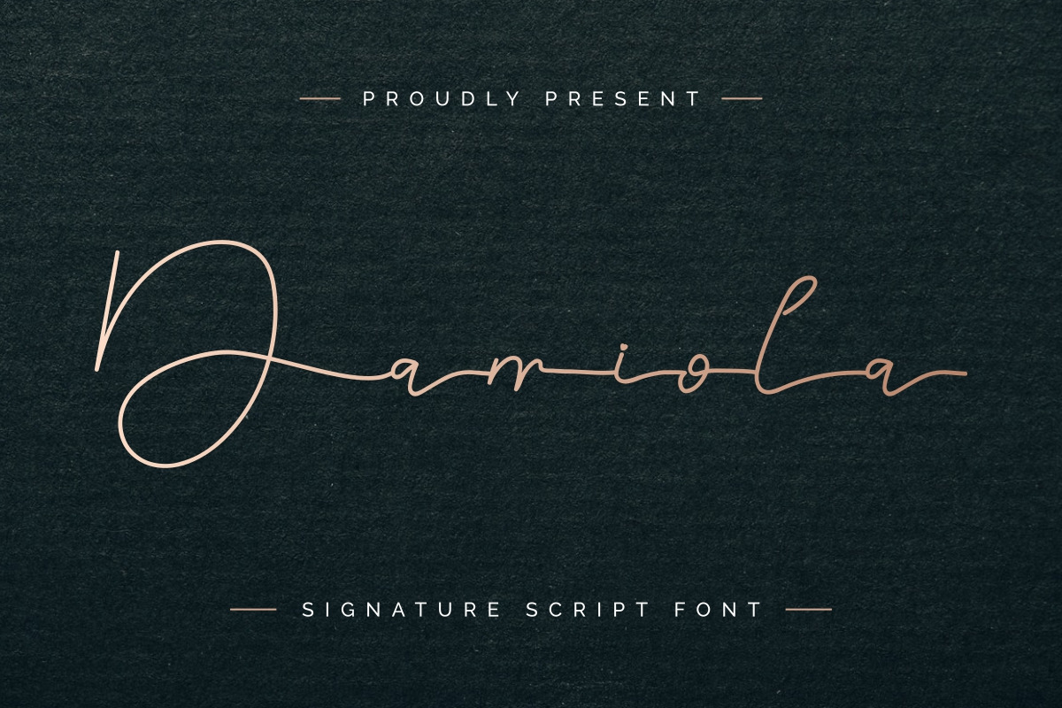 Damiola Handwriting Font Damiola Handwriting Font