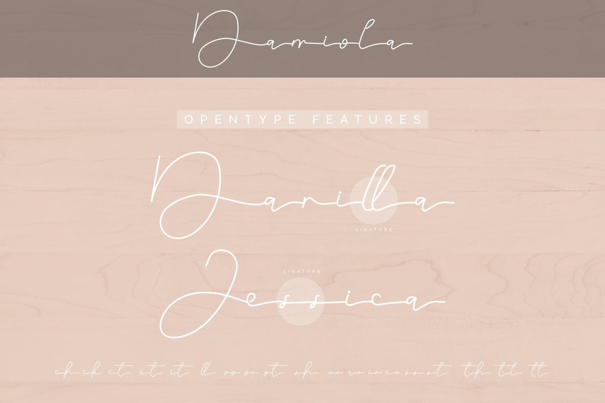 Damiola Handwriting Font Damiola Handwriting Font