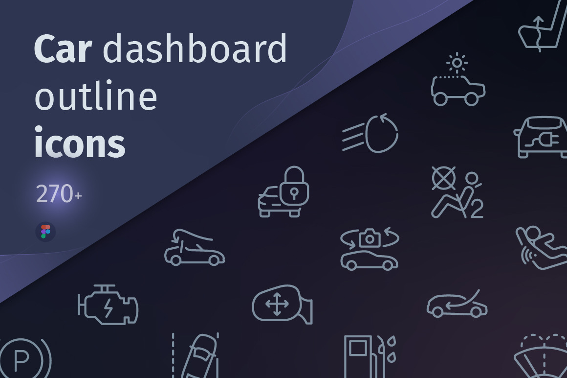 Car Dash Outline Iconset