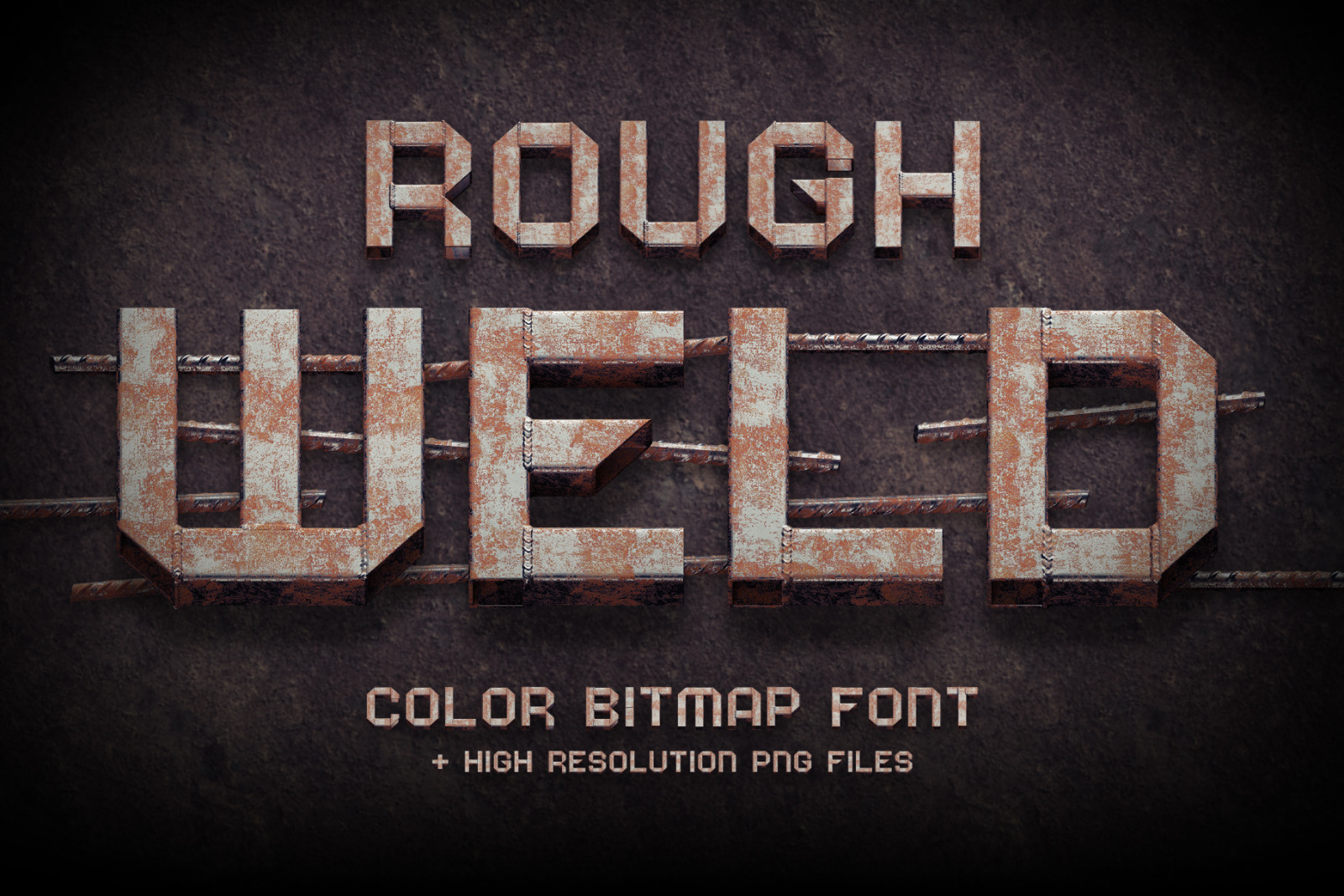 Rough Weld – Color Bitmap Font