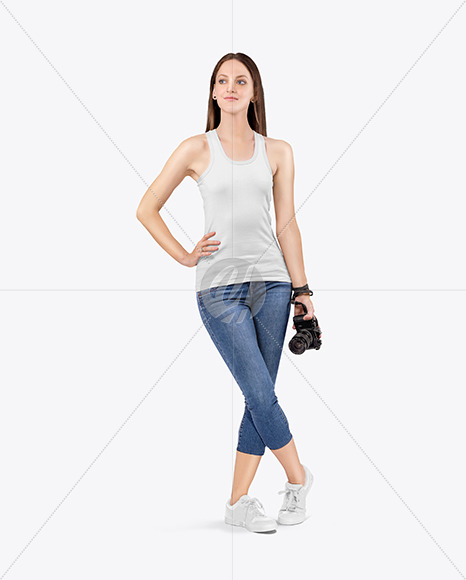 Woman in a Tank Top Mockup