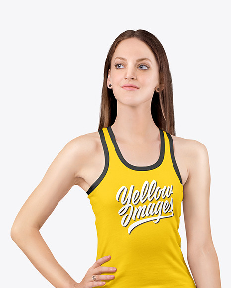 Woman in a Tank Top Mockup