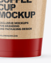 Matte Paper Coffee Cup with Holder Mockup