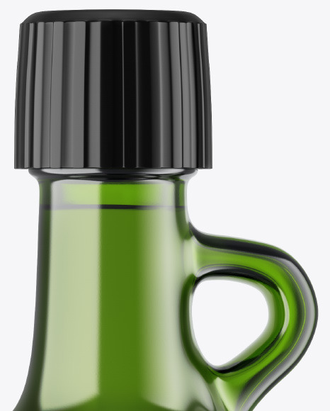 Green Glass Bottle Mockup