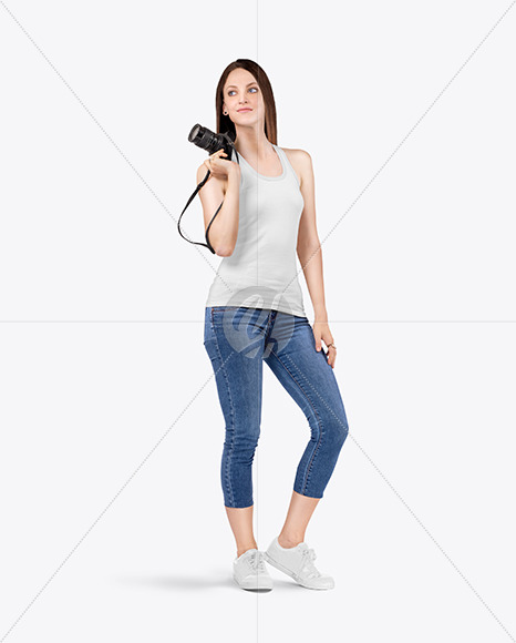 Woman in a Tank Top Mockup