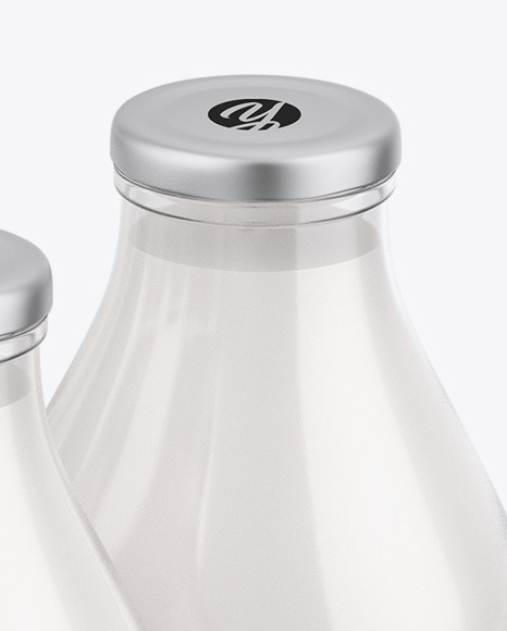 6 Milk Bottles Carrier Mockup