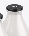 6 Milk Bottles Carrier Mockup