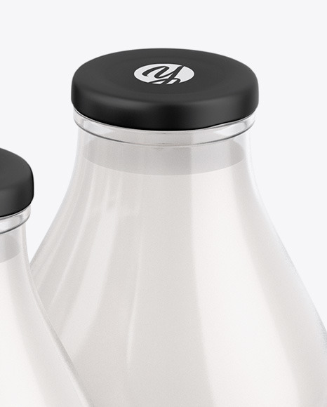 6 Milk Bottles Carrier Mockup