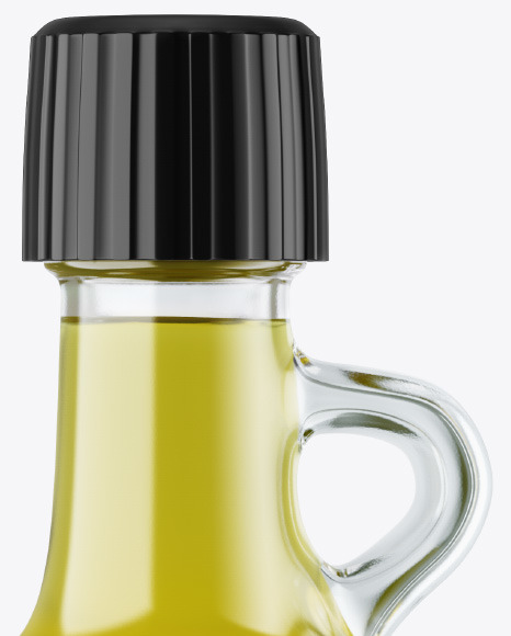 Clear Glass Oil Bottle Mockup