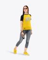 Woman in a Raglan T-Shirt Mockup