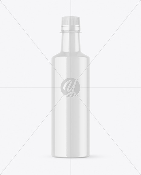 Glossy Plastic Bottle Mockup