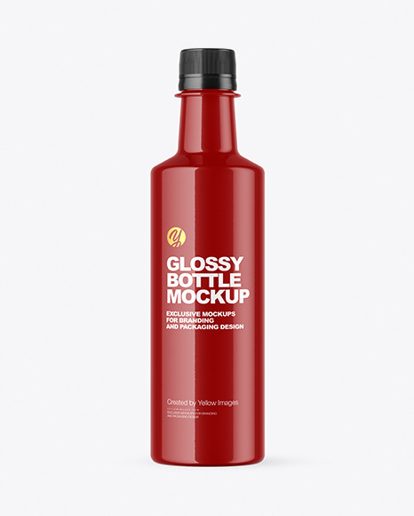 Glossy Plastic Bottle Mockup - Bottle+screw+cap+3D+Model+-+FlatPyramid