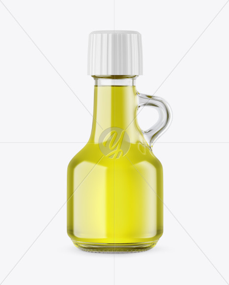 Clear Glass Oil Bottle Mockup Clear Glass Oil Bottle Mockup