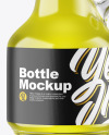 Clear Glass Oil Bottle Mockup Clear Glass Oil Bottle Mockup