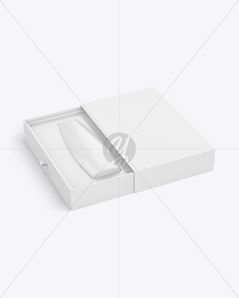 Gift Box With Cosmetic Tube Mockup