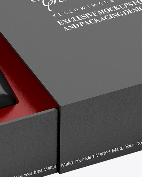 Gift Box With Cosmetic Tube Mockup