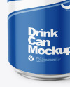 440ml Glossy Drink Can w/ Foil Lid Mockup