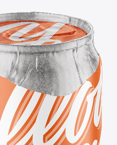 440ml Matte Drink Can w/Foil Lid Mockup