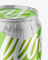 440ml Matte Metallic Drink Can w/ Foil Lid Mockup