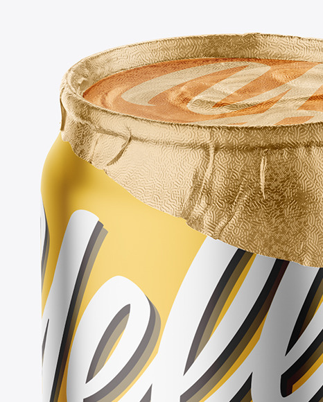 440ml Matte Metallic Drink Can w/ Foil Lid Mockup