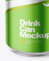 440ml Matte Metallic Drink Can w/ Foil Lid Mockup