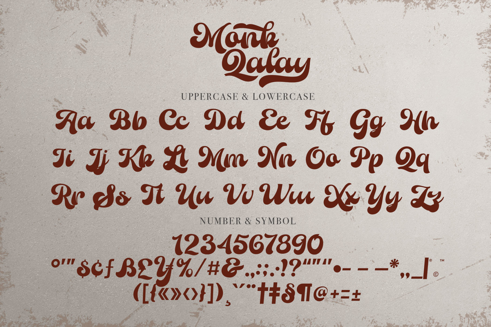 Monk Qalay Font Monk Qalay Font