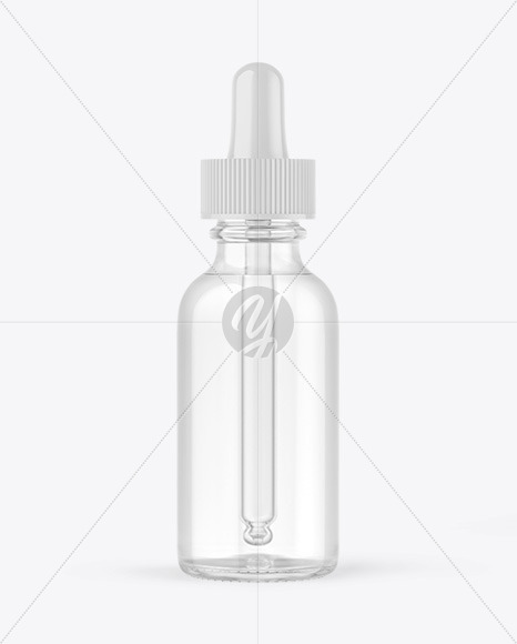 Clear Glass Dropper Bottle Mockup