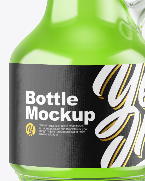 Clear Glass Bottle Mockup