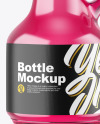 Colored Glass Bottle Mockup