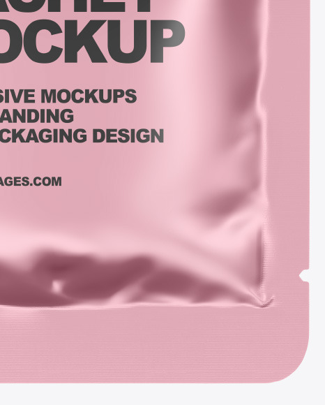 Metallic Sachet Mockup