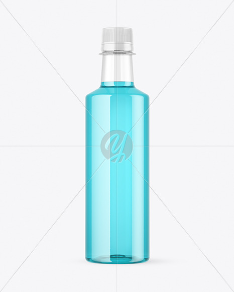 Clear Plastic Bottle with Drink Mockup