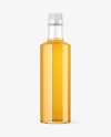 Clear Plastic Bottle with Apple Juice Mockup