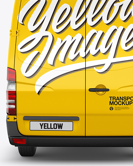 Panel Van Mockup - Back View