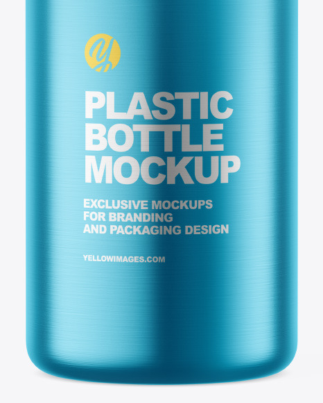 Metallic Plastic Bottle w/ Dispenser Mockup