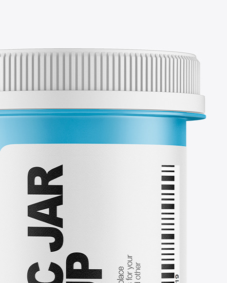 Matte Plastic Medicines Jar Mockup