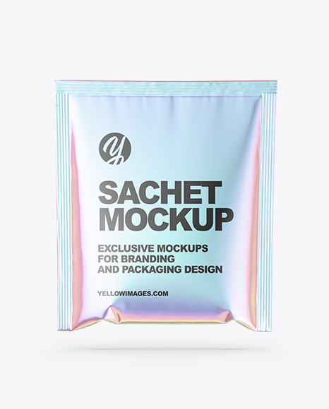 Glossy Sachet Mockup