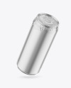 440ml Matte Metallic Drink Can w/ Foil Lid Mockup