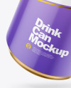 440ml Glossy Drink Can w/ Foil Lid Mockup