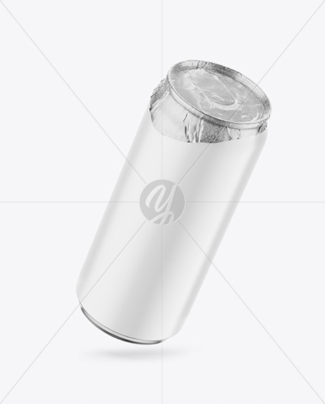 440ml Matte Drink Can w/ Foil Lid Mockup