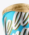 440ml Glossy Metallic Drink Can w/ Foil Lid Mockup