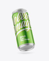 440ml Matte Metallic Drink Can w/ Foil Lid Mockup