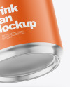 440ml Matte Drink Can w/ Foil Lid Mockup