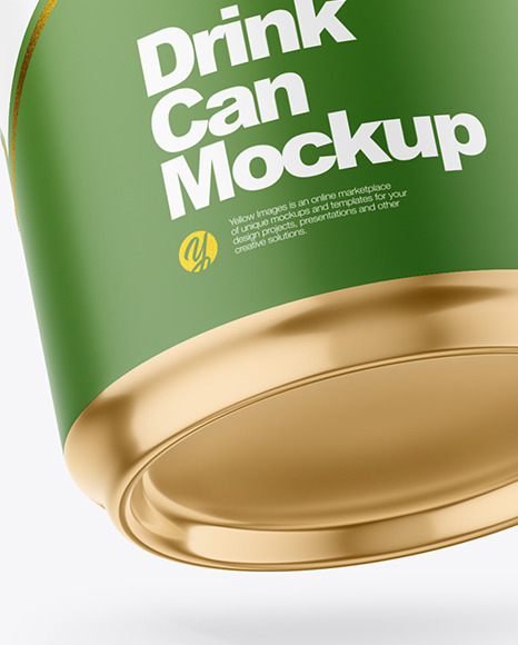 440ml Matte Drink Can w/ Foil Lid Mockup