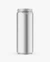 500ml Matte Metallic Drink Can w/ Foil Lid Mockup